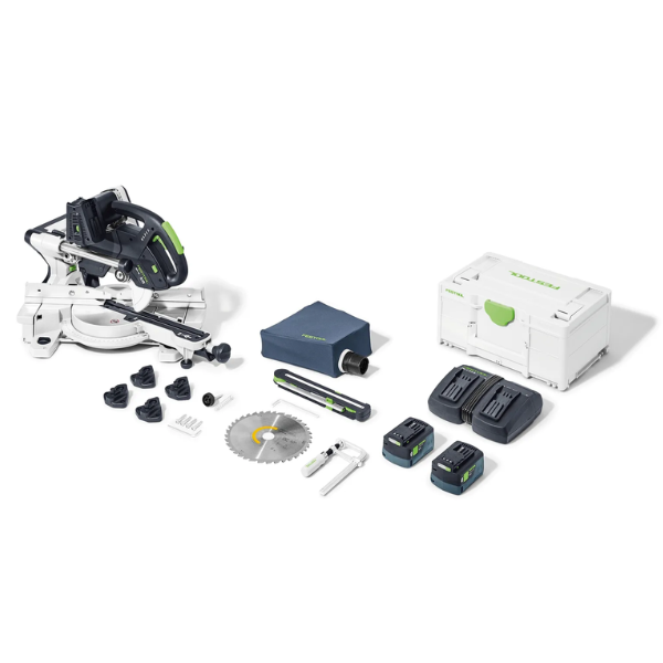 Festool, Cordless Sliding Compound Miter Saw with Energy Set, KSC 60 EB 5,0 I-Plus KAPEX, 577176