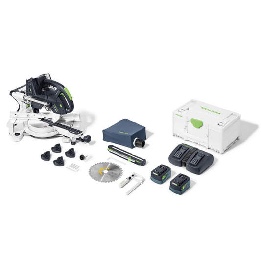 Festool, Cordless Sliding Compound Miter Saw with Energy Set, KSC 60 EB 5,0 I-Plus KAPEX, 577176
