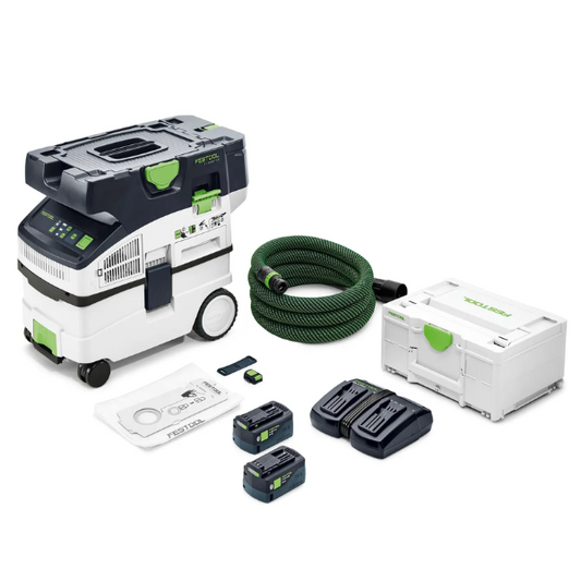Festool, Cordless Mobile Dust Extractor CTC MIDI I HEPA-Plus CLEANTEC with Energy Set, 577506