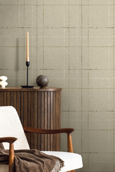 Seabrook Designs TH90103 Wallpaper – Papyrus | Contemporary Plaid Type II Vinyl Wallcovering