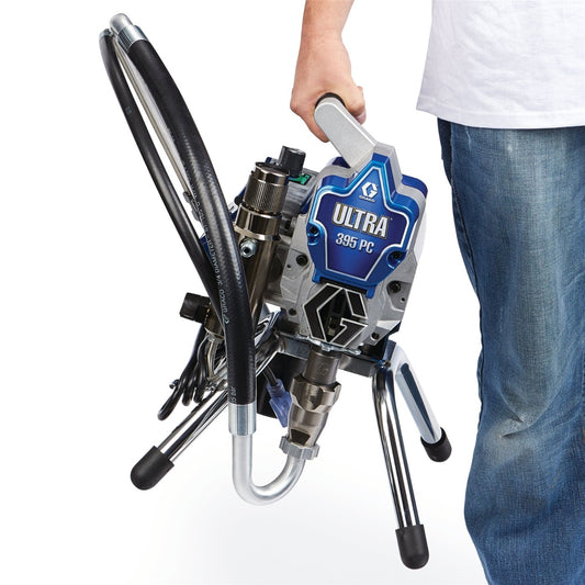 Graco Ultra 395 PC Electric Airless Sprayer, Stand, 17E844