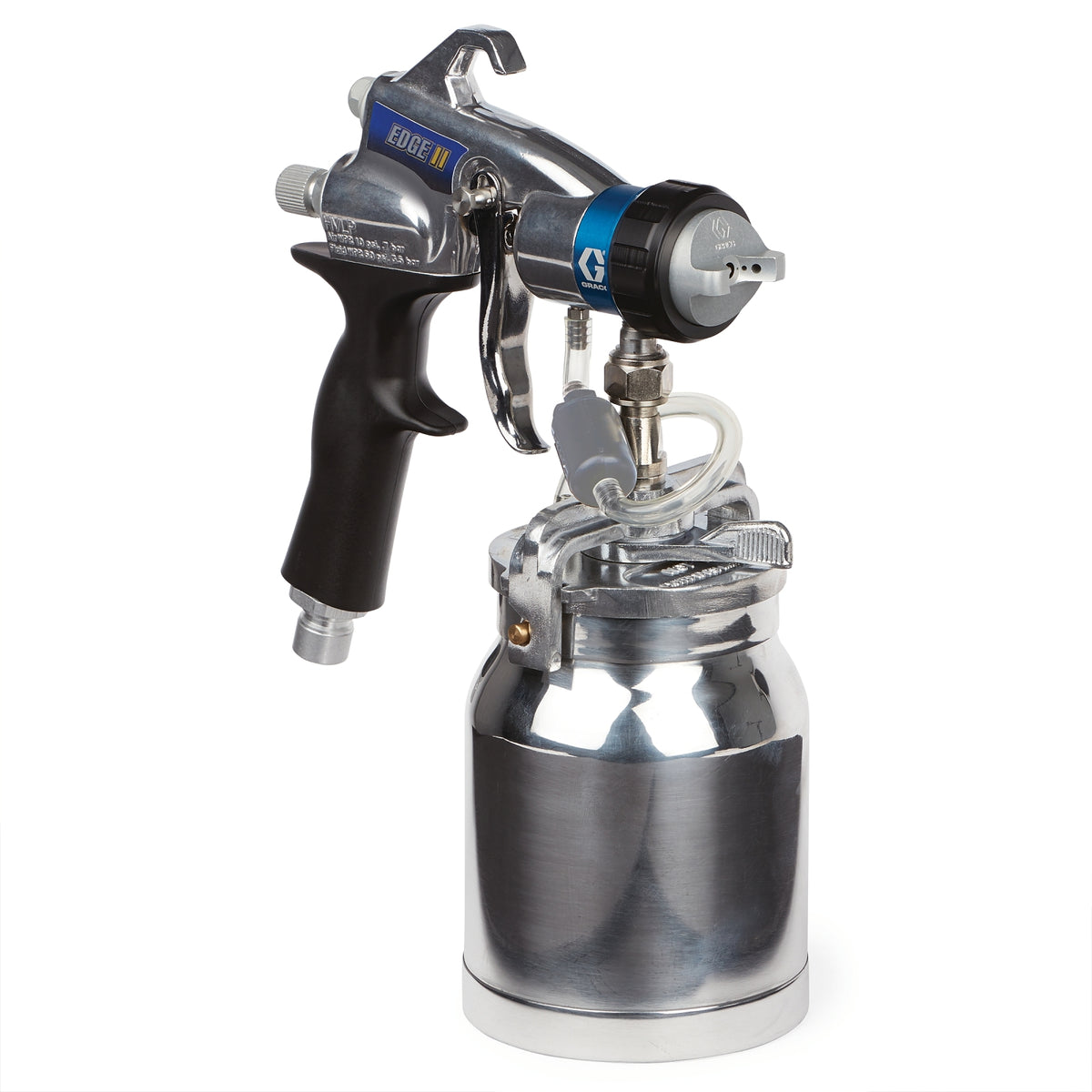 Graco EDGE II HVLP spray gun with metal cup, part number 17P653