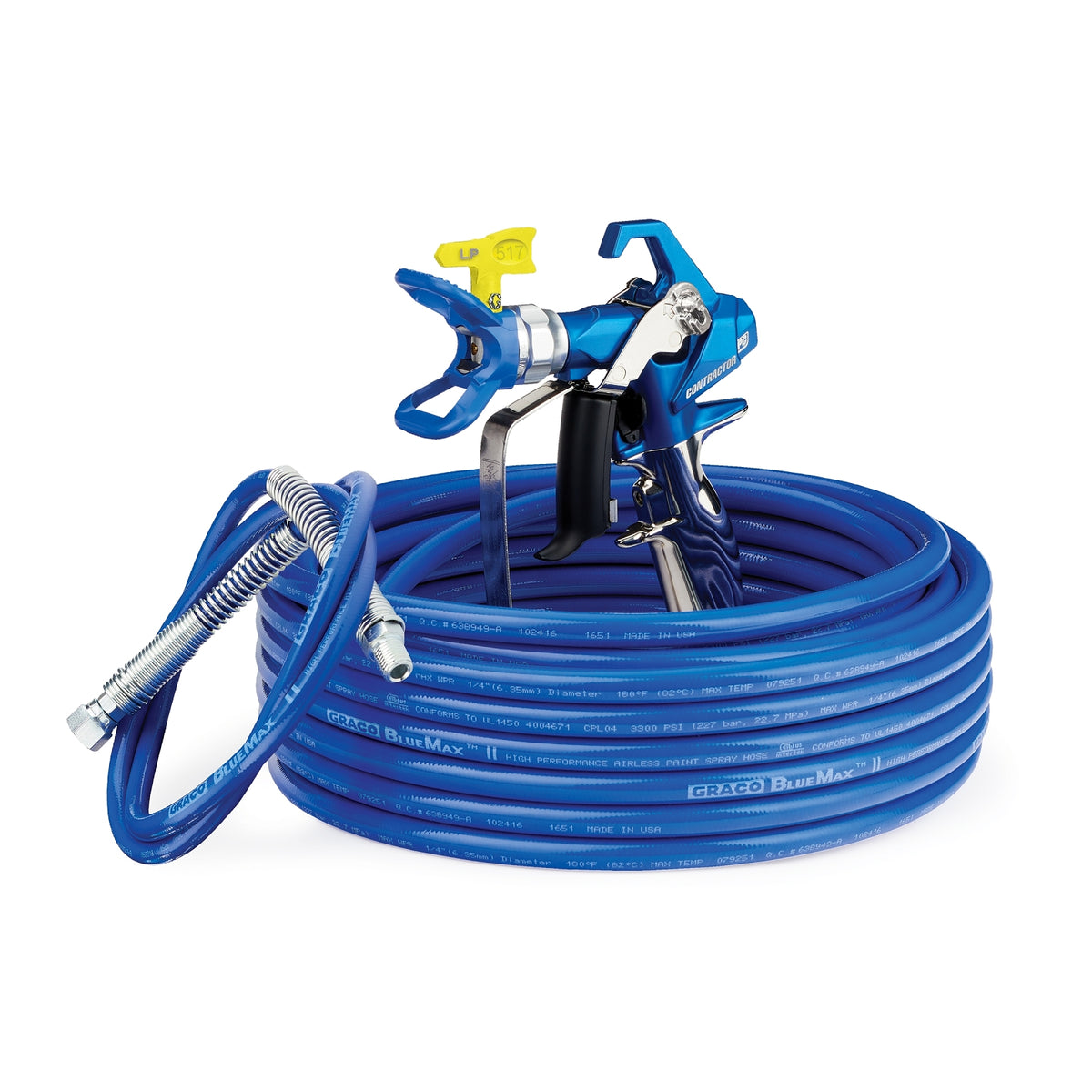 Graco Contractor PC Spray Gun Hose Kit with RAC X LP 517 SwitchTip, part number 17Y051