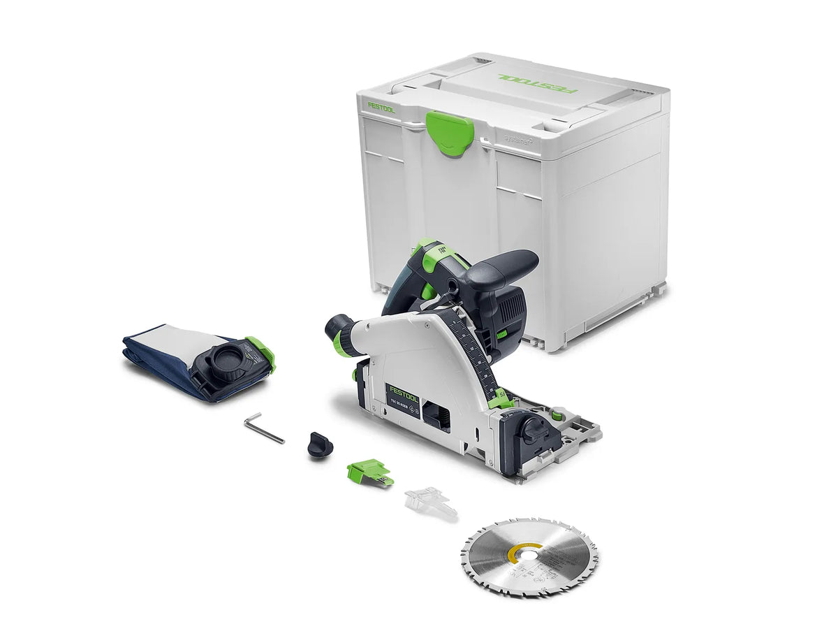 Festool Cordless Track Saw TSC 55 KSEB-Basic, order number 577991, with TBX 8 battery and Systainer case