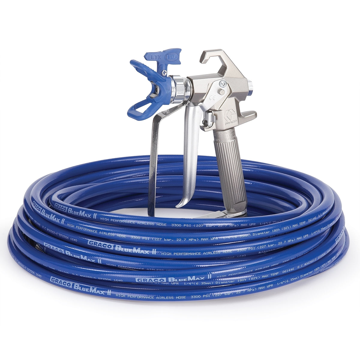Graco Contractor FTx Spray Gun Kit with RAC X 515 SwitchTip and BlueMax II hose, part number 288493