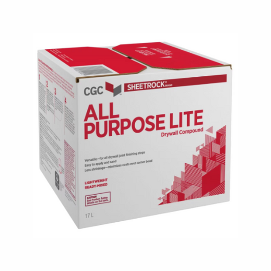CGC Sheetrock All Purpose-Lite Drywall Compound, Ready-Mixed, 17 L Carton
