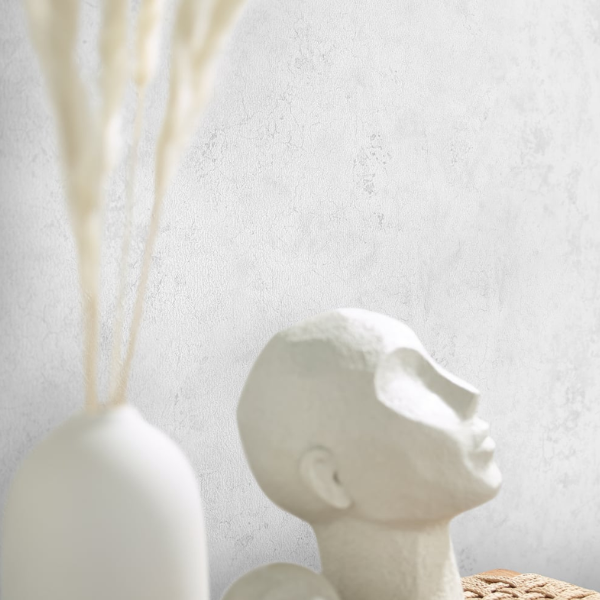 Limewash Wallpaper Texture Galerie Home Air 95047 (Arid White)