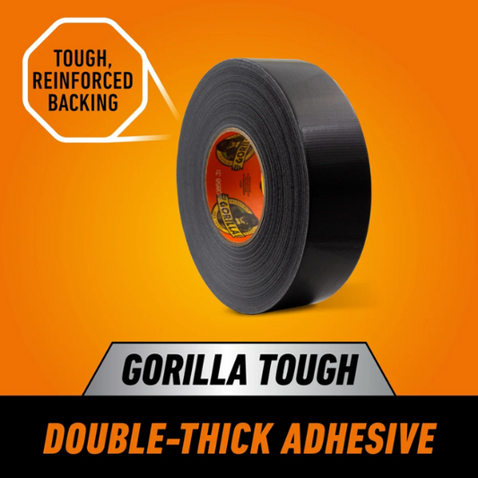 Gorilla Tape, Black Tape, 1.88 in x 10 yd