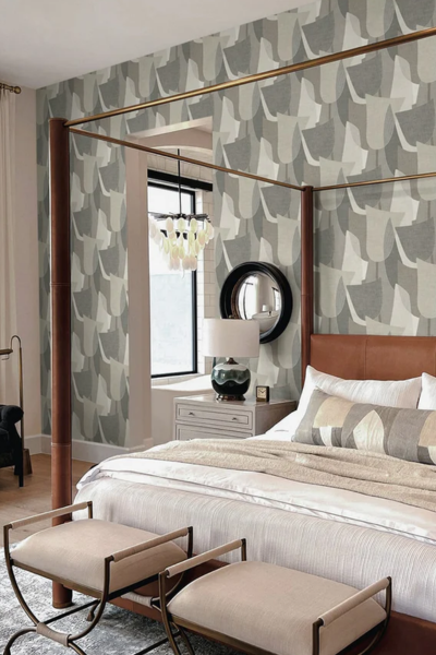 Seabrook Designs TH90008 Wallpaper – Frost | Contemporary Geometric Type II Vinyl Wallcovering