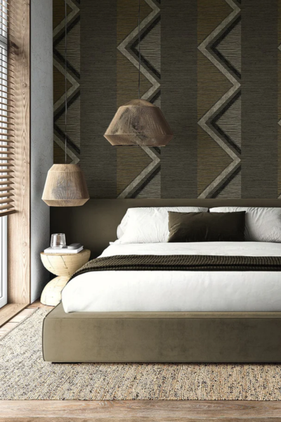 Seabrook Designs TH91500 Wallpaper – Shadow | Contemporary Striped Type II Vinyl Wallcovering