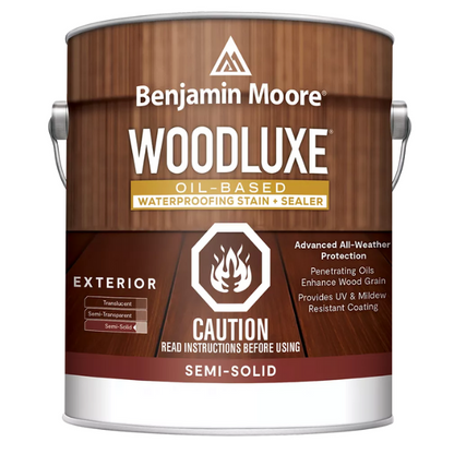 Benjamin Moore Woodluxe Oil-Based Waterproofing Exterior Stain + Sealer – Semi-Solid, K593