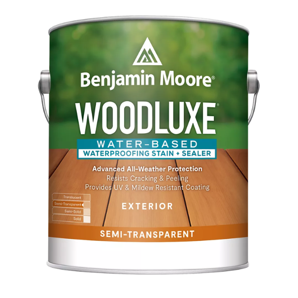 Benjamin Moore Woodluxe Water-Based Waterproofing Exterior Stain + Sealer - Semi-Transparent K692