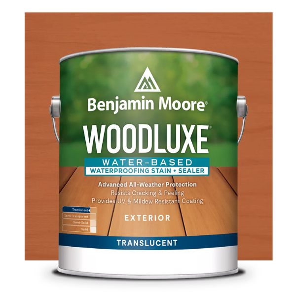Benjamin Moore Woodluxe Water-Based Waterproofing Exterior Stain + Sealer - Translucent K691
