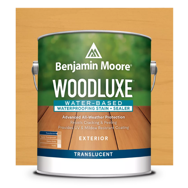 Benjamin Moore Woodluxe Water-Based Waterproofing Exterior Stain + Sealer - Translucent K691
