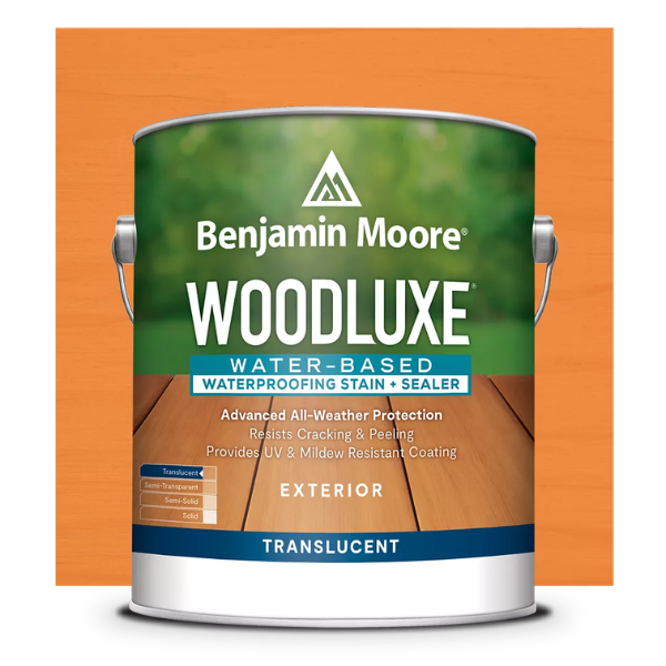 Benjamin Moore Woodluxe Water-Based Waterproofing Exterior Stain + Sealer - Translucent K691