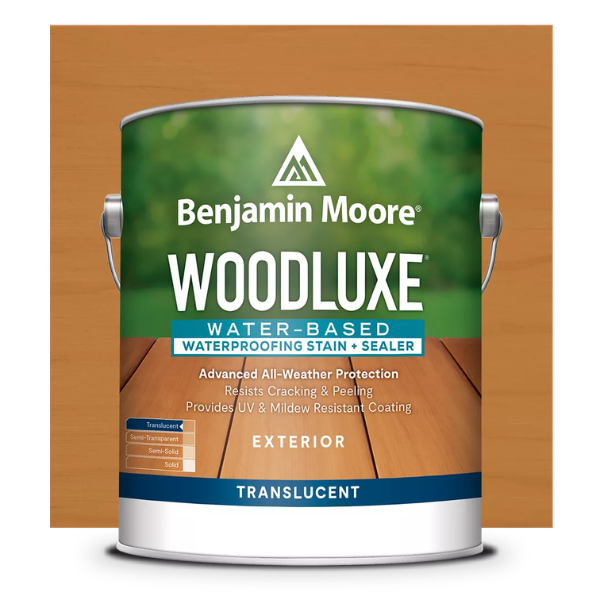 Benjamin Moore Woodluxe Water-Based Waterproofing Exterior Stain + Sealer - Translucent K691
