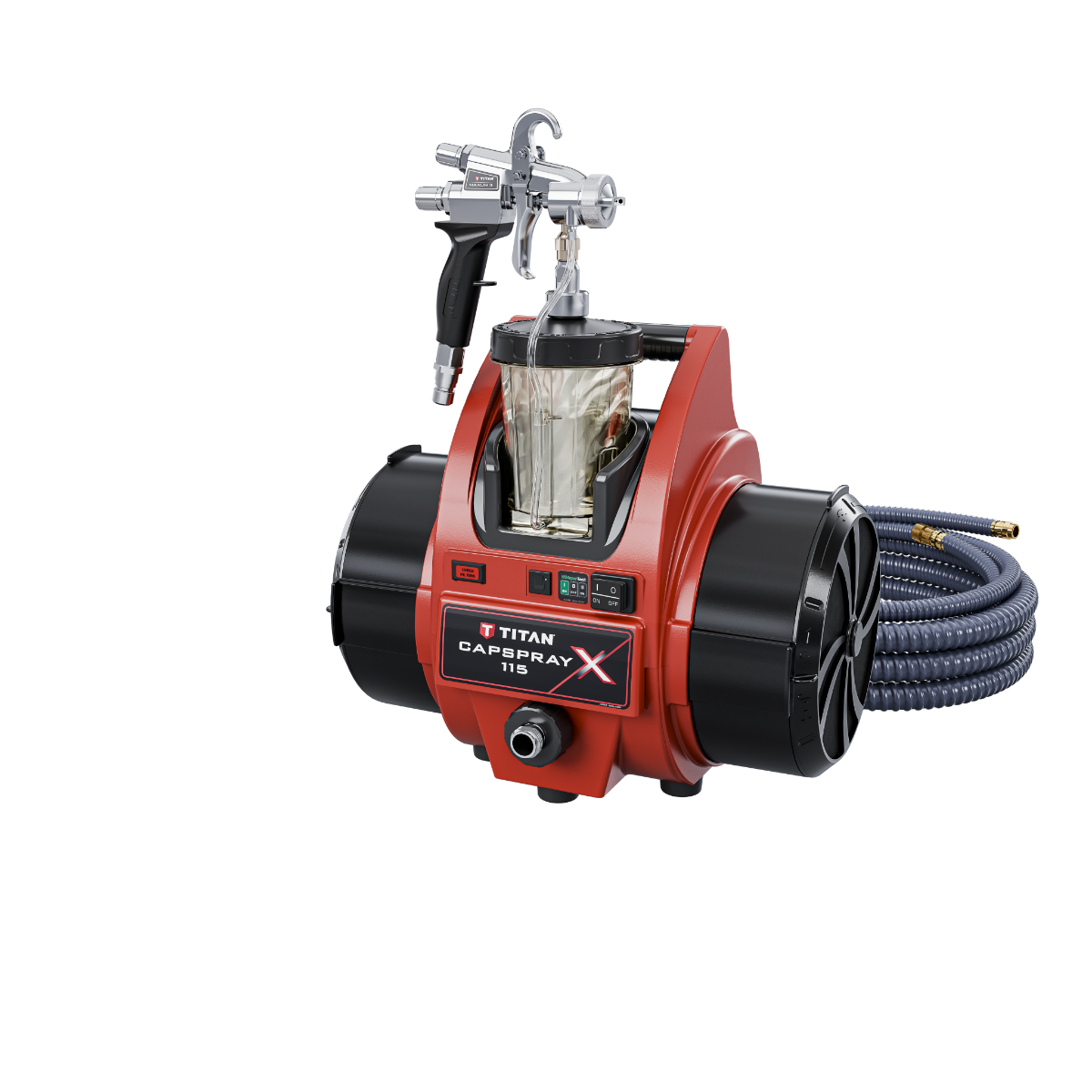 Titan Capspray X 115 HVLP fine finish paint sprayer with Maxum II gun, part 2459040